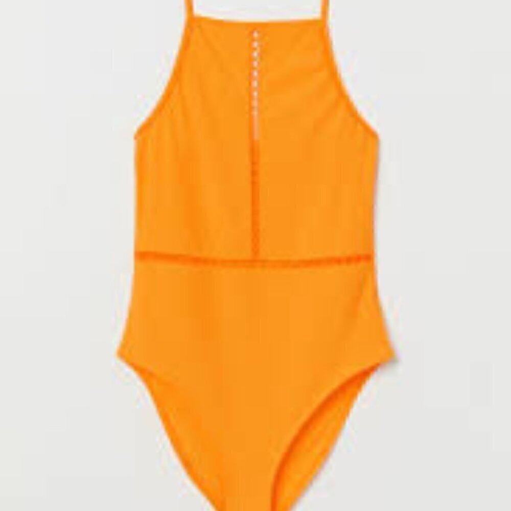 Divided by H&M Yellow/Orange Sleeveless Bodysuit Size‎ S